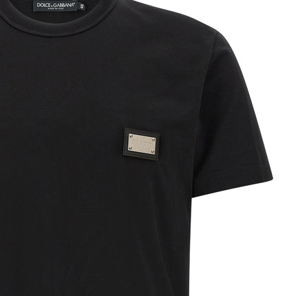 Dolce & Gabbana Black Cotton T-Shirt