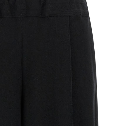 Issey Miyake Black Cotton Casual Pants