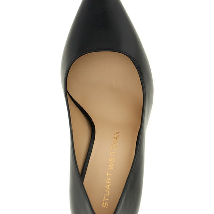 Stuart Weitzman Black Calfskin High Heel Pumps