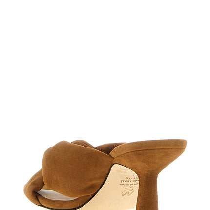 Stuart Weitzman Brown Polyethylene Stiletto Heel Sandals