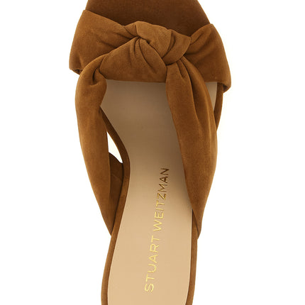 Stuart Weitzman Brown Polyethylene Stiletto Heel Sandals