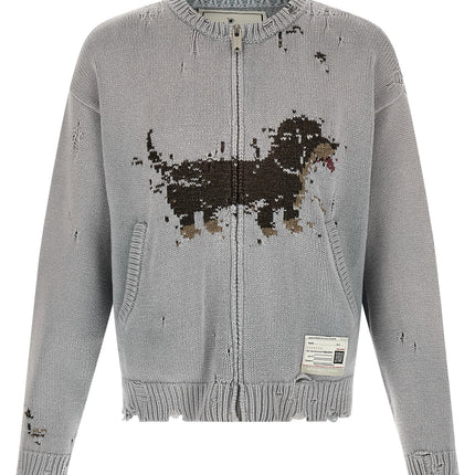 Maison Mihara Yasuhiro Gray Cotton Cardigan