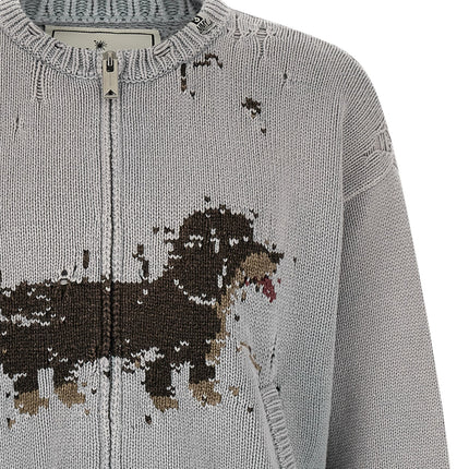 Maison Mihara Yasuhiro Gray Cotton Cardigan
