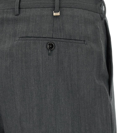 PT Torino Gray Virgin Wool Dress Pants