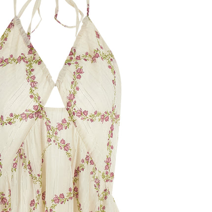 Twinset White Cotton Long Dress