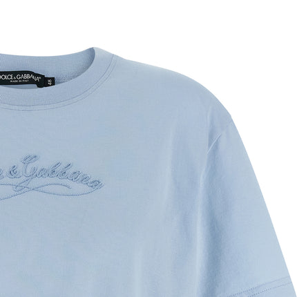 Dolce & Gabbana Blue Cotton T-Shirt
