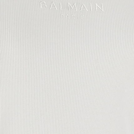 Balmain White Cotton Tank Tops