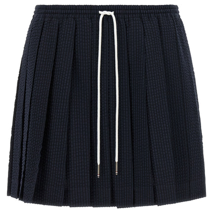 Thom Browne Blue Wool Long Skirt
