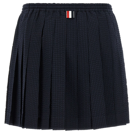 Thom Browne Blue Wool Long Skirt