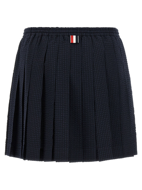 Thom Browne Blue Wool Long Skirt