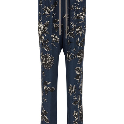 Dolce & Gabbana Blue Silk Casual Pants