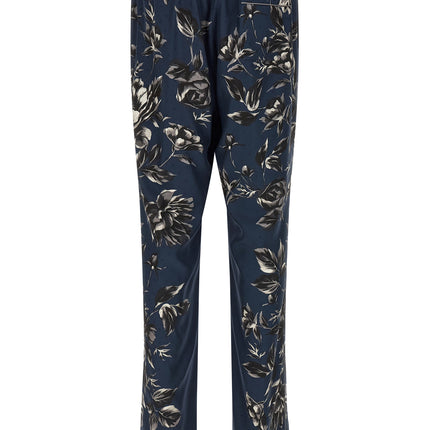 Dolce & Gabbana Blue Silk Casual Pants