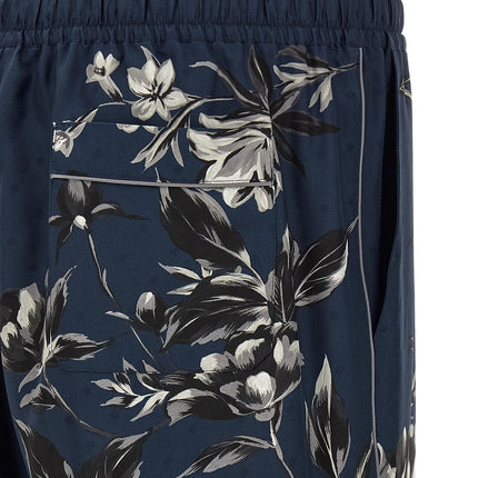 Dolce & Gabbana Blue Silk Casual Pants