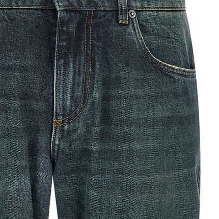 Dolce & Gabbana Blue Cotton Straight-Leg Jeans