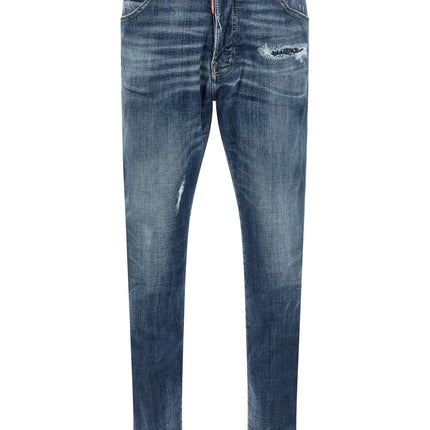Dsquared² Blue Cotton Slim Fit Jeans