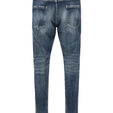 Dsquared² Blue Cotton Slim Fit Jeans
