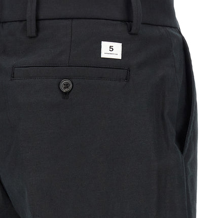 Department 5 Black Cotton Casual Pants