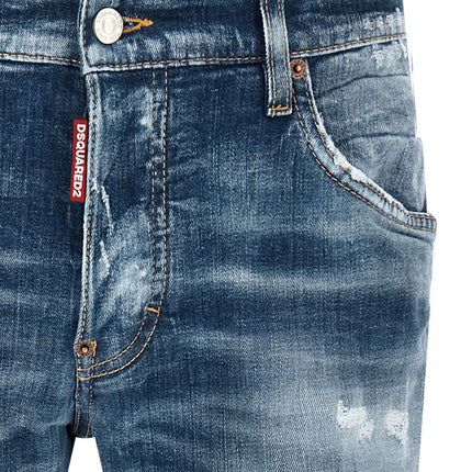 Dsquared² Blue Cotton Boyfriend Jeans