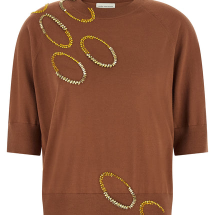 Dries Van Noten Brown Merino Wool Cardigan