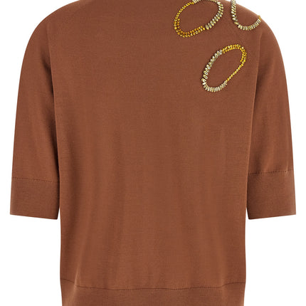 Dries Van Noten Brown Merino Wool Cardigan