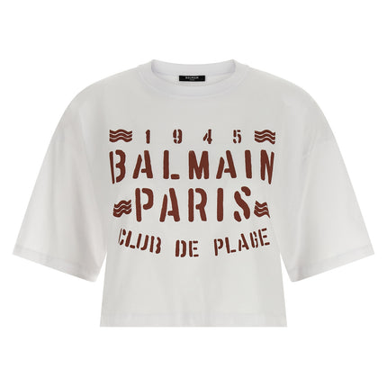 Balmain White Cotton T-Shirt