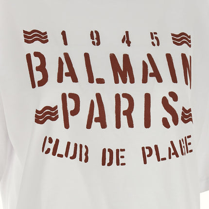 Balmain White Cotton T-Shirt