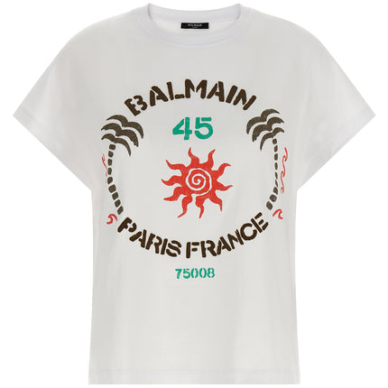 Balmain White Cotton T-Shirt