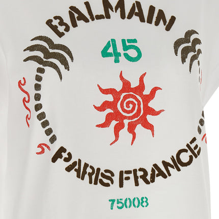 Balmain White Cotton T-Shirt