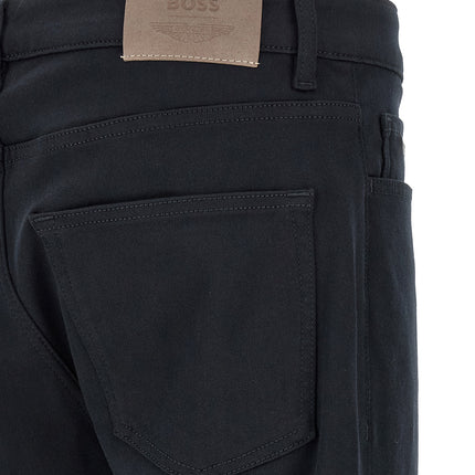 Hugo Boss Blue Polyester Straight-Leg Jeans