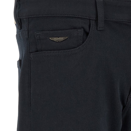 Hugo Boss Blue Polyester Straight-Leg Jeans