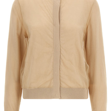 Fabiana Filippi Brown Virgin Wool Cardigan