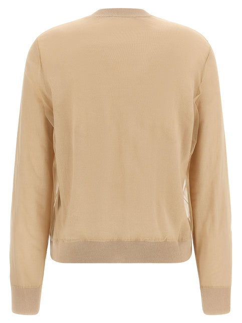 Fabiana Filippi Brown Virgin Wool Cardigan