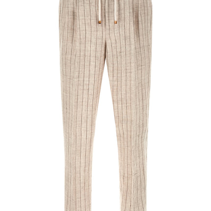 Brunello Cucinelli Beige Linen Casual Pants