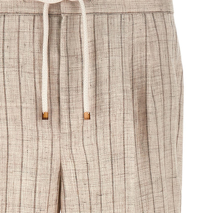 Brunello Cucinelli Beige Linen Casual Pants