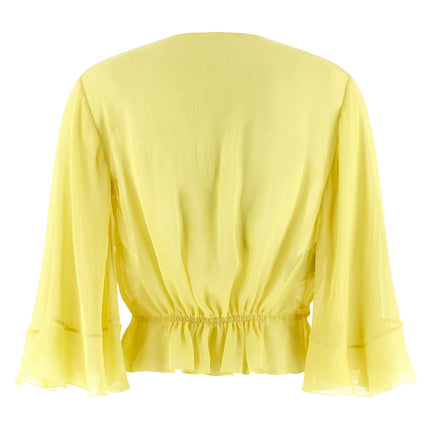 Alberta Ferretti Bicolor Acetate Blouse
