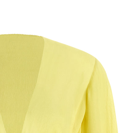 Alberta Ferretti Bicolor Acetate Blouse