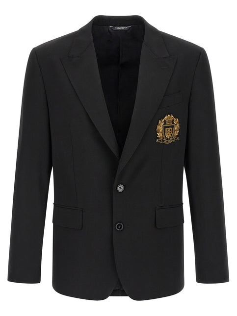 Dolce & Gabbana Black Virgin Wool Blazer
