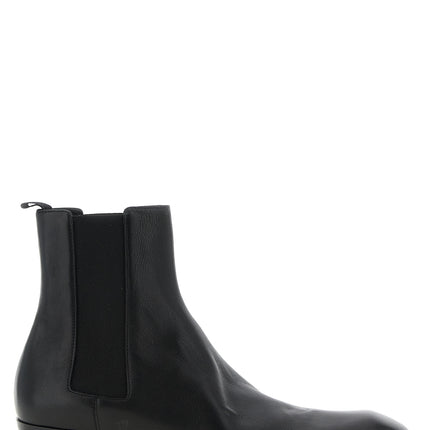 Saint Laurent Black Calfskin Chelsea Boots