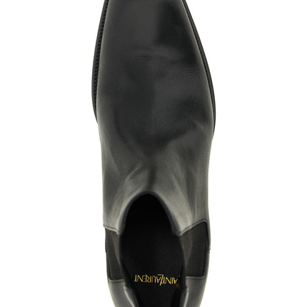 Saint Laurent Black Calfskin Chelsea Boots