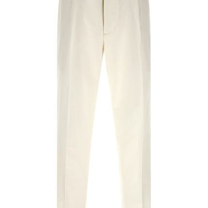 Department 5 White Cotton Casual Pants