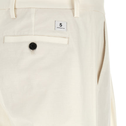 Department 5 White Cotton Casual Pants