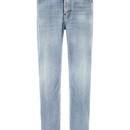 Dsquared² Blue Cotton Straight-Leg Jeans