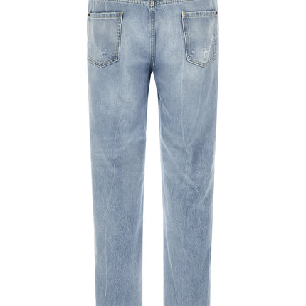 Dsquared² Blue Cotton Straight-Leg Jeans