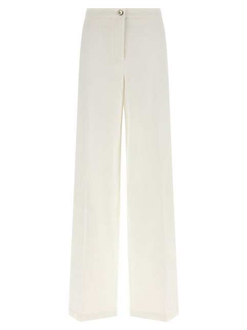 PINKO White Linen Casual Pants