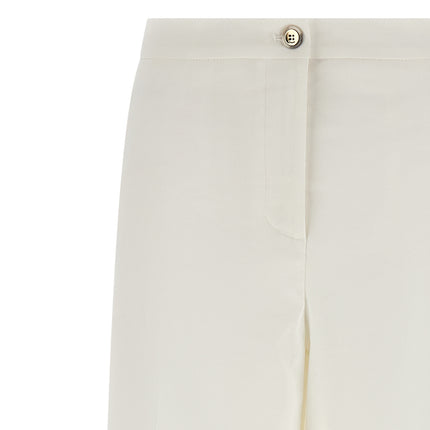 PINKO White Linen Casual Pants