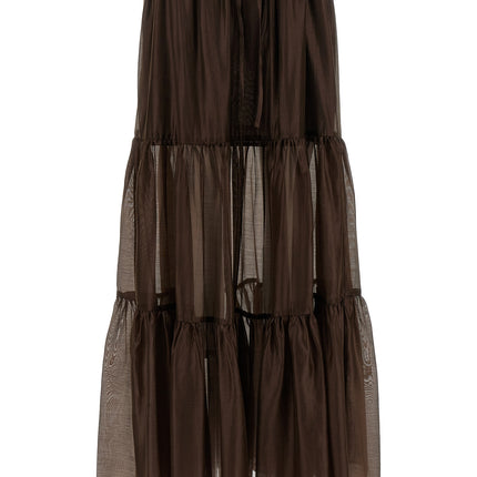 Twinset Brown Lycra Mini Skirt