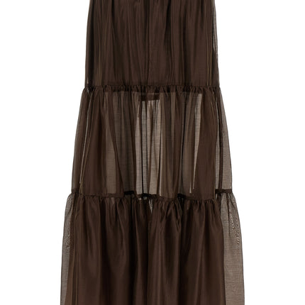 Twinset Brown Lycra Mini Skirt