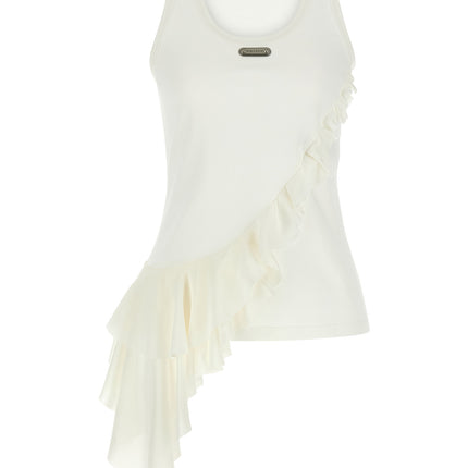 Alexander McQueen White Cotton Tank Tops