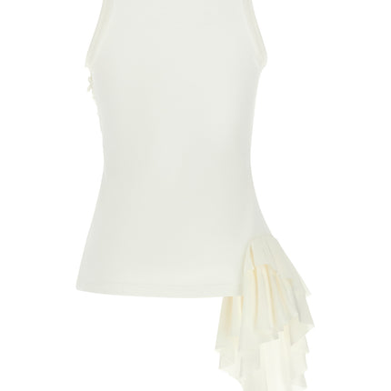 Alexander McQueen White Cotton Tank Tops