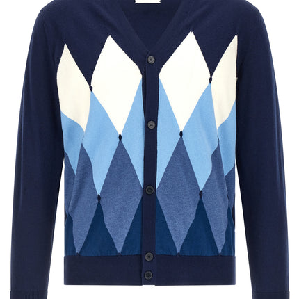Ballantyne Blue Cotton Cardigan